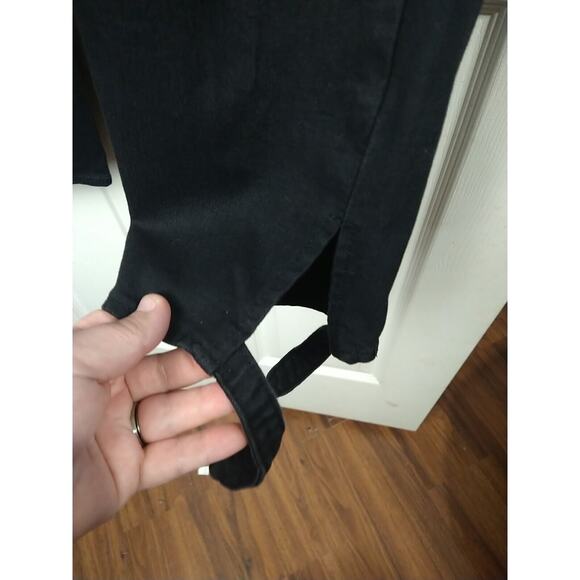 OSO Casual Woman 18W Jeans Black Stretch Ankle 5 Pocket Casual Ankle Tie Accent - Picture 4 of 10